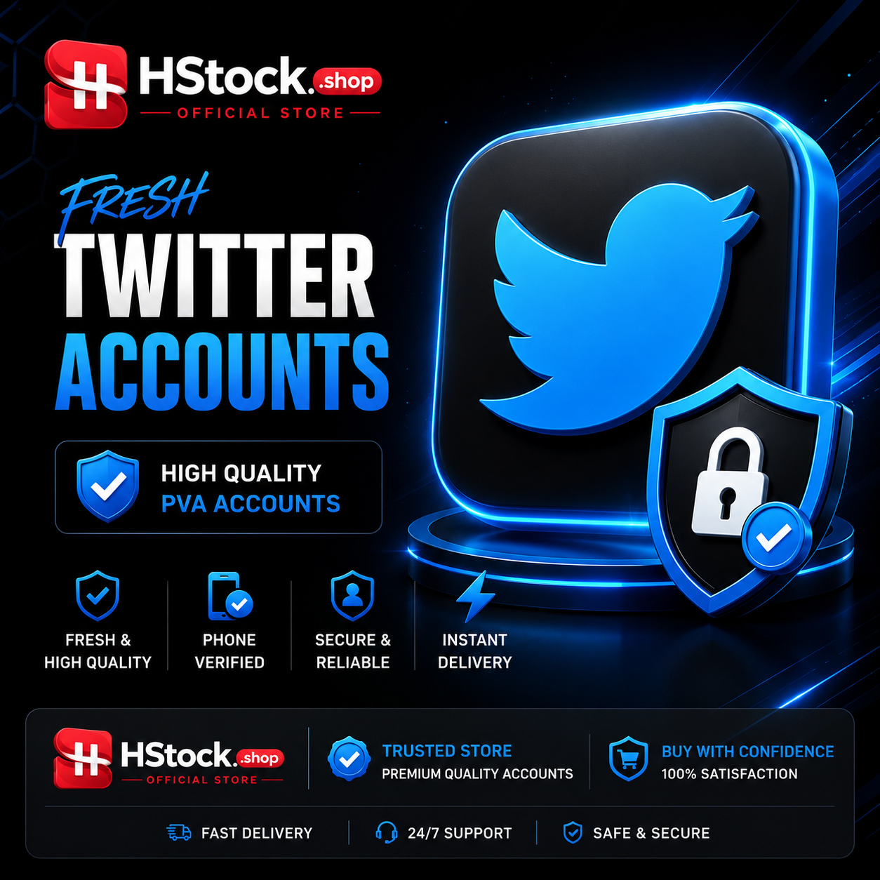 Twitter/X PVA Accounts | Outlook Access + 2FA + Auth Token + Avatar & Bio Set